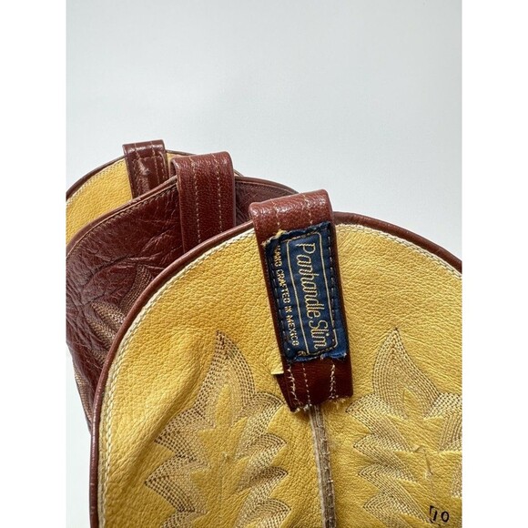 Panhandle Slim Mens Western Boots Brown Leather Lizard Exotic Pointed US 13 - Picture 9 of 10